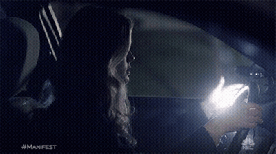 Woman Driving Car With NBC GIF