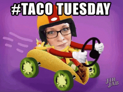 Woman Driving Taco #Taco Tuesday GIF
