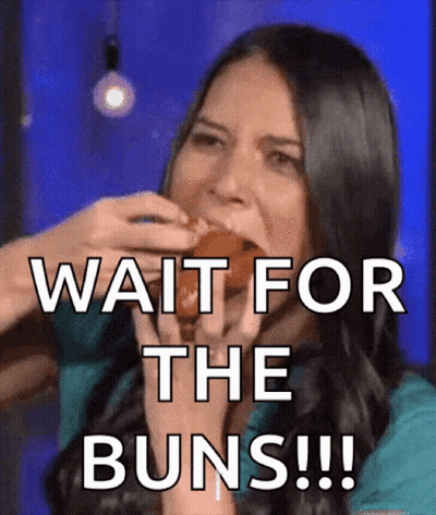 Woman Eating Bun Wait For Buns GIF