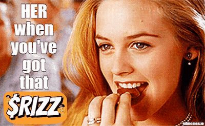 Woman Eating Chocolate With Her When You've Got That $Rizz GIF
