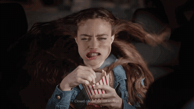 Woman Eating French Fries Closed Course Do Not Attempt GIF