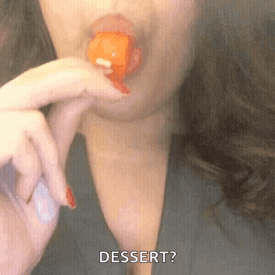 Woman Eating Lollipop Saying Dessert GIF