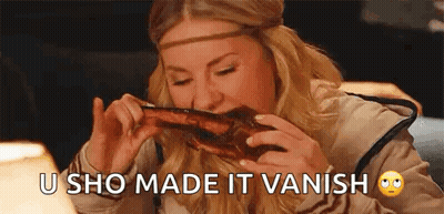 Woman Eating Meat U Sho Made It Vanish GIF