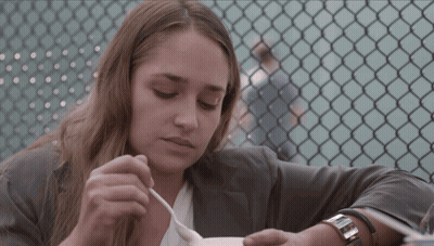 Woman Eating Soup With Spoon GIF