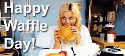Woman Eating Waffle In Hospital Bed Happy Waffle Day GIF