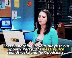 Woman Enjoying Beetlejuice Soundtrack GIF