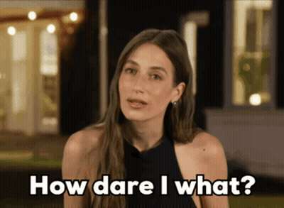 Woman Exclaiming How Dare I What GIF