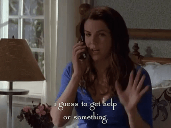 Woman Explains To Get Help GIF