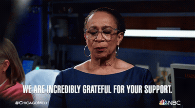 Woman Expresses Incredible Gratitude For Support In Hospital GIF