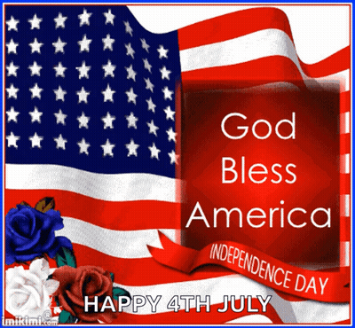 Woman Eye With American Flag And Tear GIF