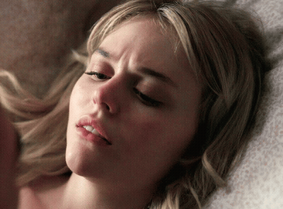Woman Eyes Closed Mouth Open GIF