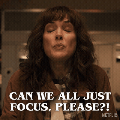 Woman Eyes Closed Says Can We All Just Focus Please Netflix GIF