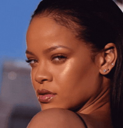 Woman Face Blue Background GIF