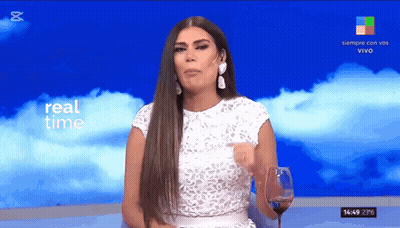 Woman Face Close Up CG Letters GIF