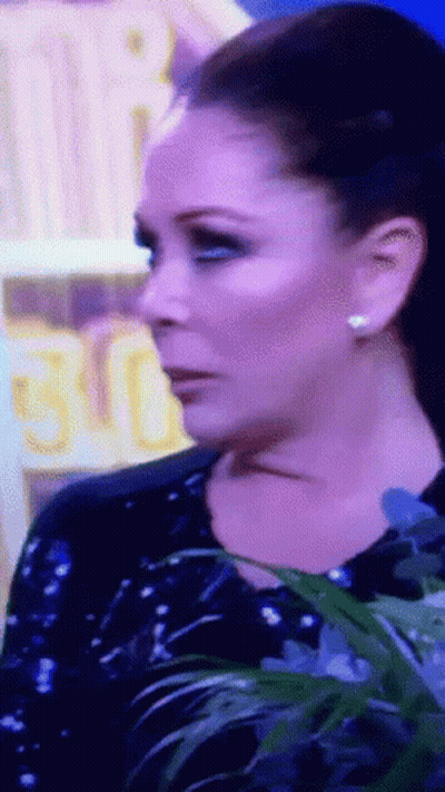 Woman Face Close Up Purple Background GIF