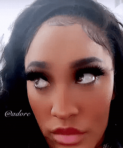 Woman Face Close Up Saying Adore GIF