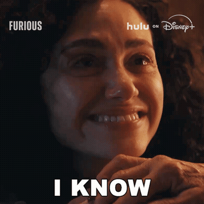 Woman Face Close Up Saying I Know GIF