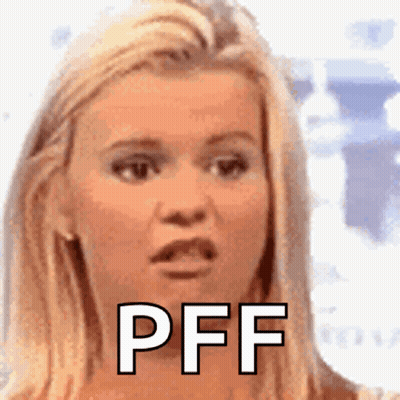 Woman Face Close Up Saying Pff GIF