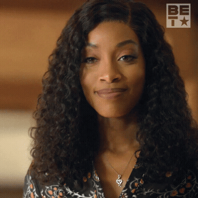 Woman Face Close Up With BET Logo GIF