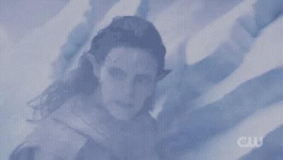 Woman Face Close Up With CW Logo GIF