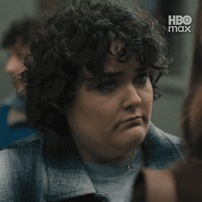 Woman Face Close Up With HBO Max Logo GIF
