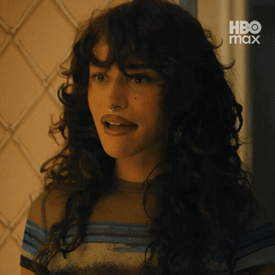 Woman Face Close Up With HBO Max Logo GIF