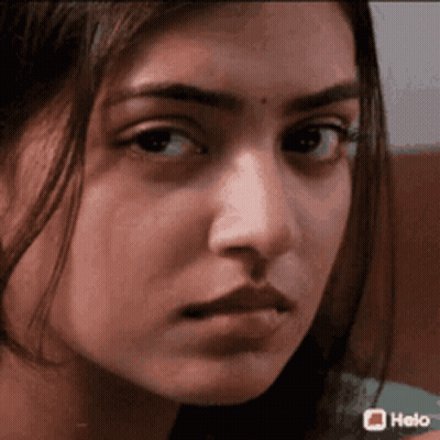Woman Face Close Up With Hello Logo