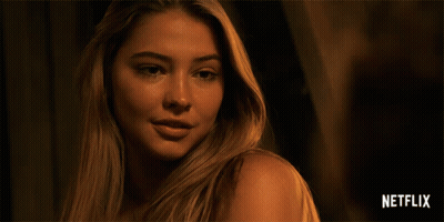 Woman Face Close Up With Lights GIF
