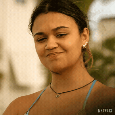 Woman Face Close Up With Netflix Logo GIF