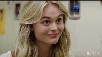 Woman Face Close Up With Netflix Logo GIF