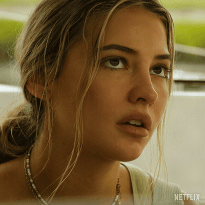 Woman Face Close Up With Netflix Logo GIF