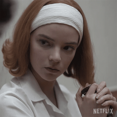 Woman Face Close Up With Netflix Logo GIF