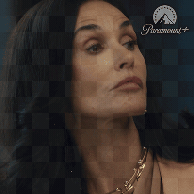 Woman Face Close Up With Paramount Logo GIF