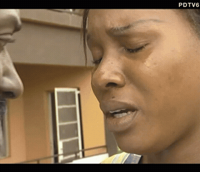 Woman Face Close Up With PDTV6 GIF