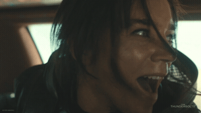 Woman Face Close Up With Thunderbolt GIF
