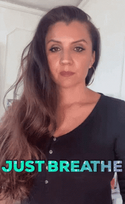 Woman Face Close Up With Watermark Saying MM GIF