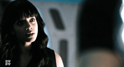 Woman Face Close Up With Word Sy GIF