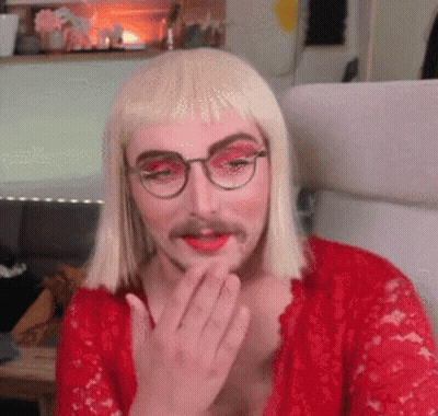 Woman Face Close Up With YouTube Logo GIF