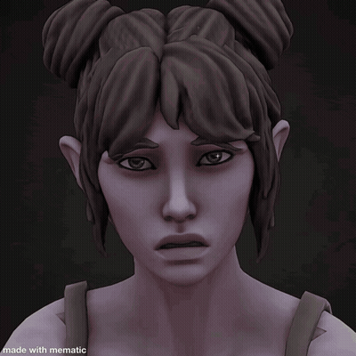 Woman Face Drawing Made With Mematic GIF