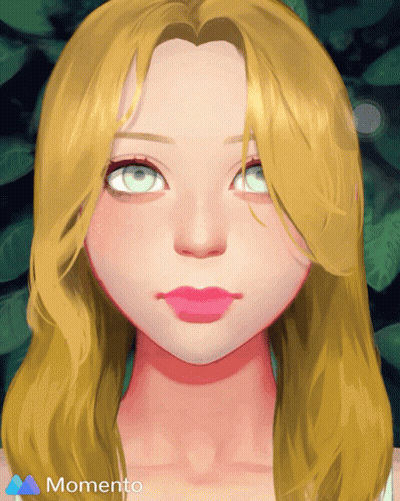 Woman Face Drawing With Momento GIF