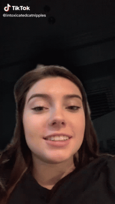 Woman Face In TikTok Video GIF
