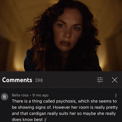 Woman Face Next To Comment GIF