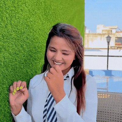 Woman Face On Finger Saying Help Me GIF