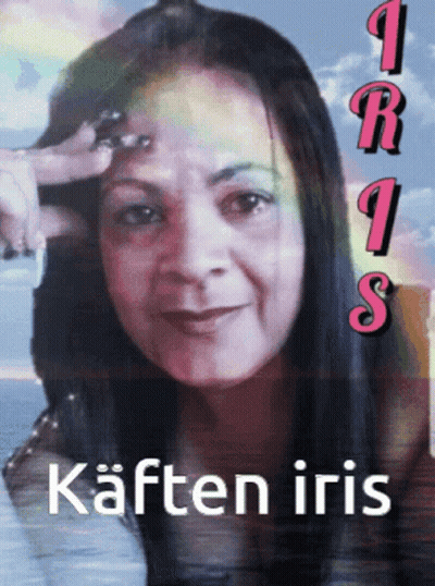 Woman Face Poster Saying Kaften Iris GIF