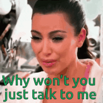 Woman Face Saying Talk To Me GIF