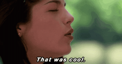 Woman Face Saying That Was Cool GIF