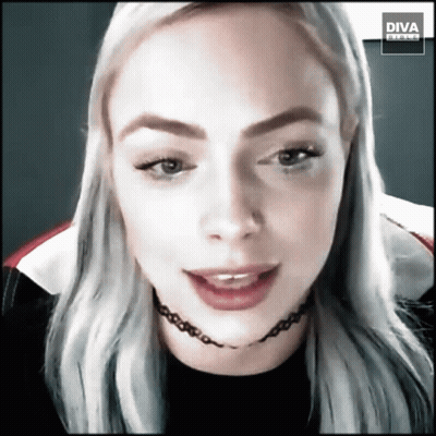 Woman Face With Diva Written GIF
