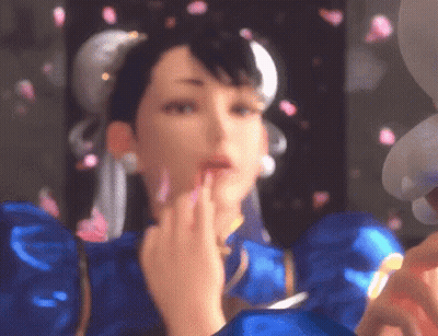Woman Face With Flowers Flying Around GIF