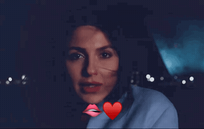 Woman Face With Heart And Lips GIF