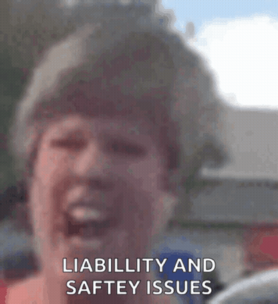 Woman Face With Liability And Safety Issues GIF